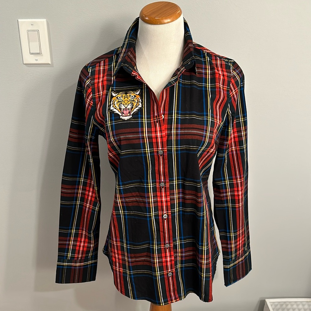 Jcrew slim fit sz8 plaid button down shirt